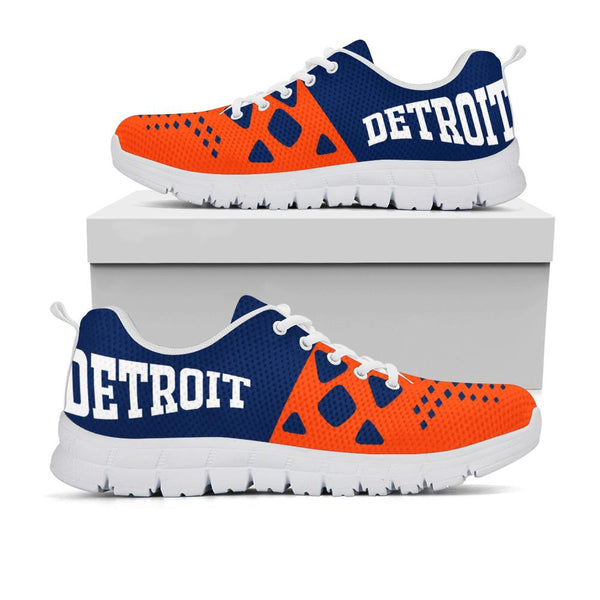 Detroit Tigers Football Air Mesh Running Shoes Sport Team For Men And Women  Fans