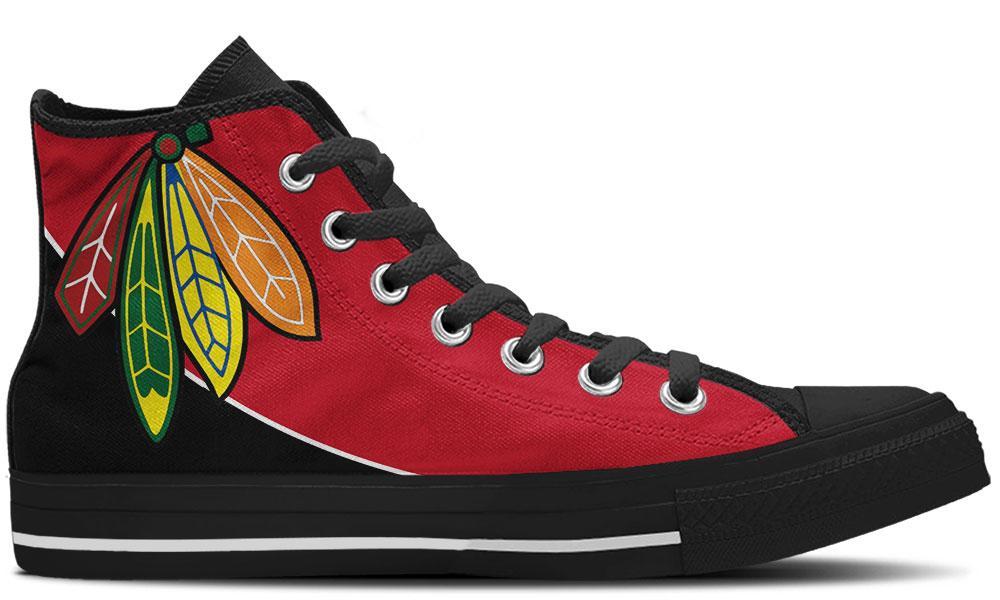 Chicago Blackhawks Shoes - High Tops Canvas Sneakers –